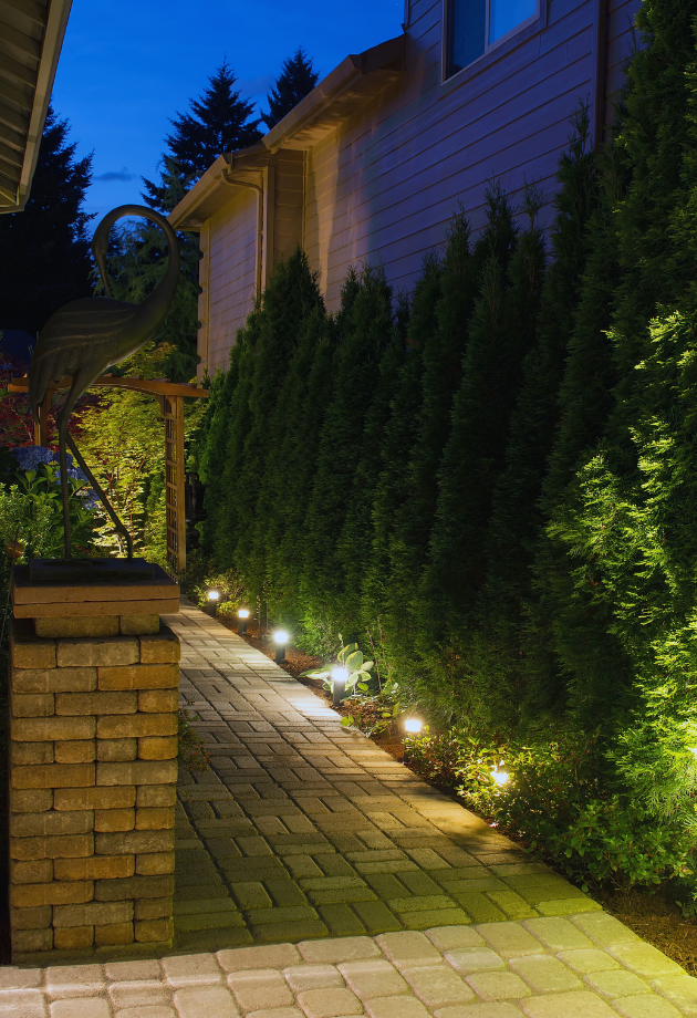 Well-lit walkway